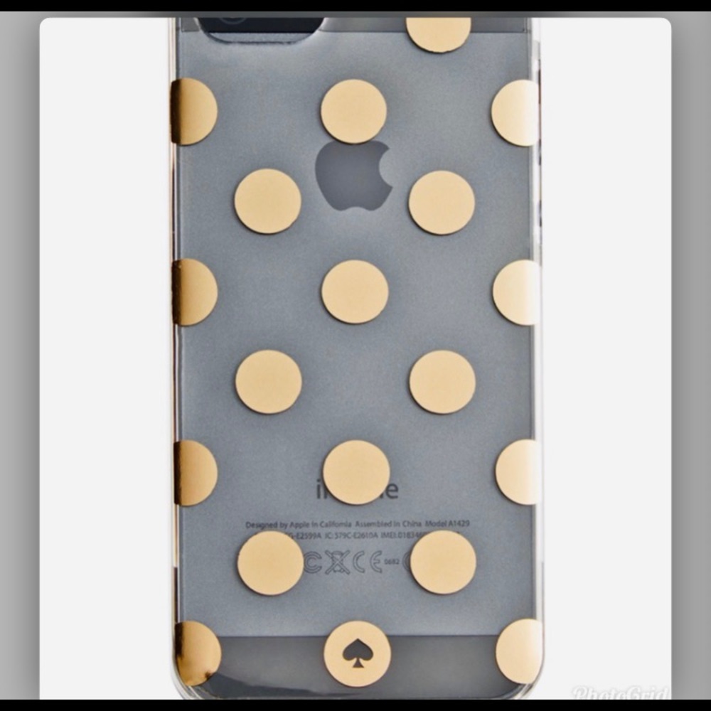 New Kate Spade gold  Dots Protective Case  iPhone7 - Picture 4 of 8